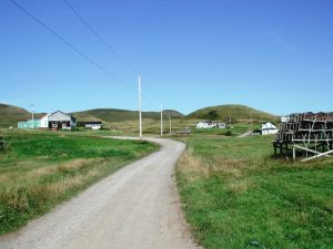 Entry Island Road on Magdellan Islands, Quebec